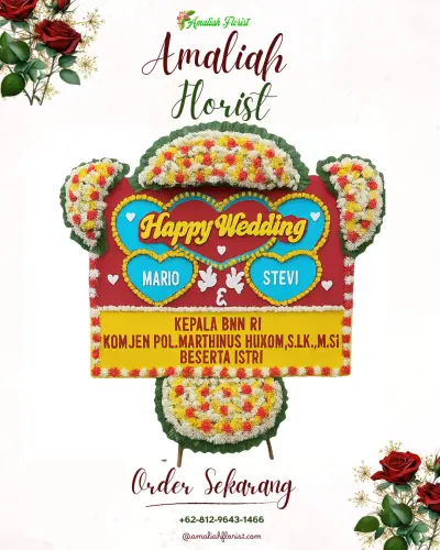 Karangan Papan Bunga Pernikahan di Bulupitu